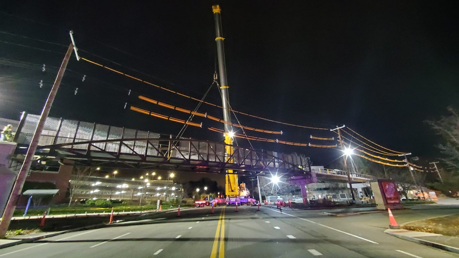 PHOTOS: Cochituate Rail Trail Bridge Installed Over Route 30 ...