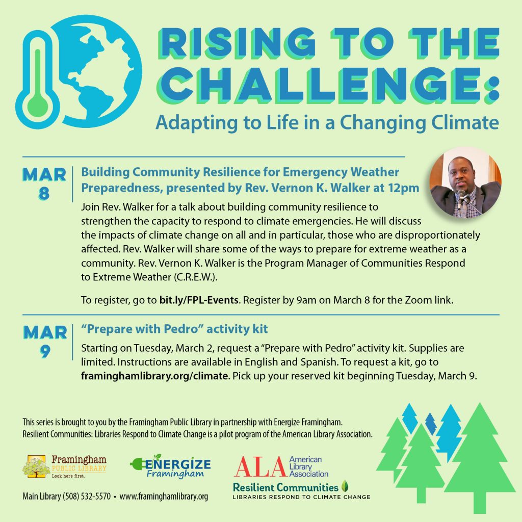 Framingham Library's Changing Climate Series Presents Emergency Weather