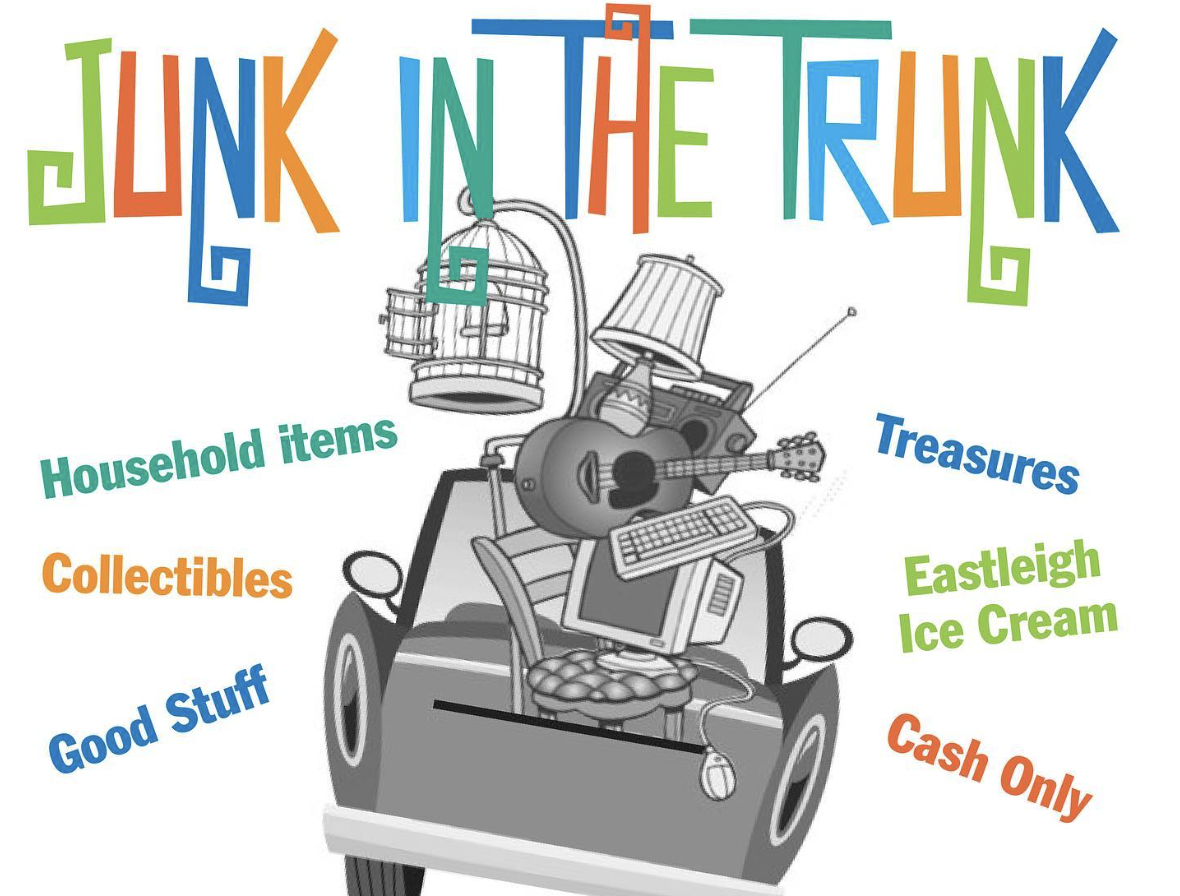 Junk in the Trunk & Farmers' Market at Eastleigh Farm on Sunday