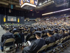 The crowd at Commencement.