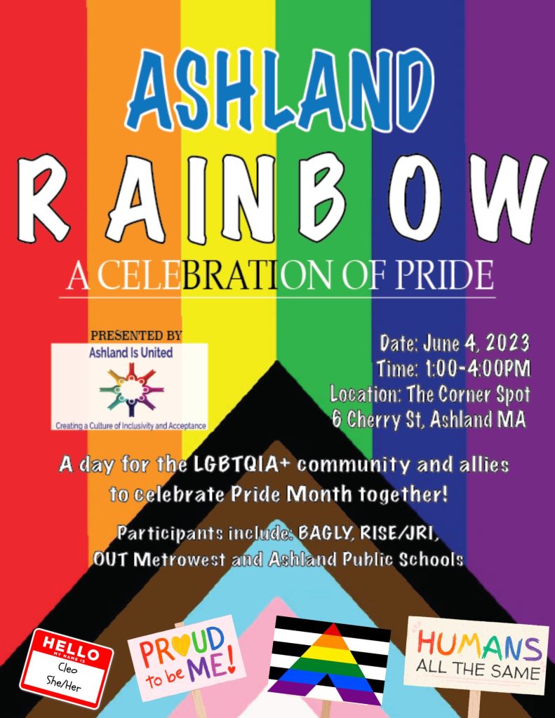 Ashland Rainbow Celebration of Pride on June 4, 1 4 pm at Corner