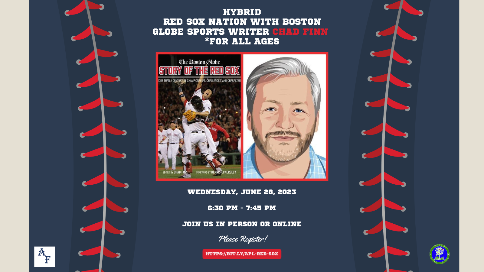HYBRID - Red Sox Nation with Boston Globe Sports Writer Chad Finn *For All Ages