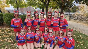 Natick 12U cheerleaders at States