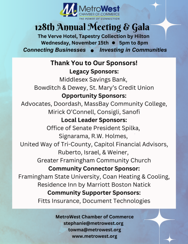 MetroWest chamber 128th Annual Meeting 
