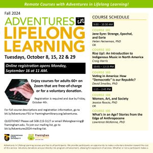 Adventures in Lifelong Learning Flyer