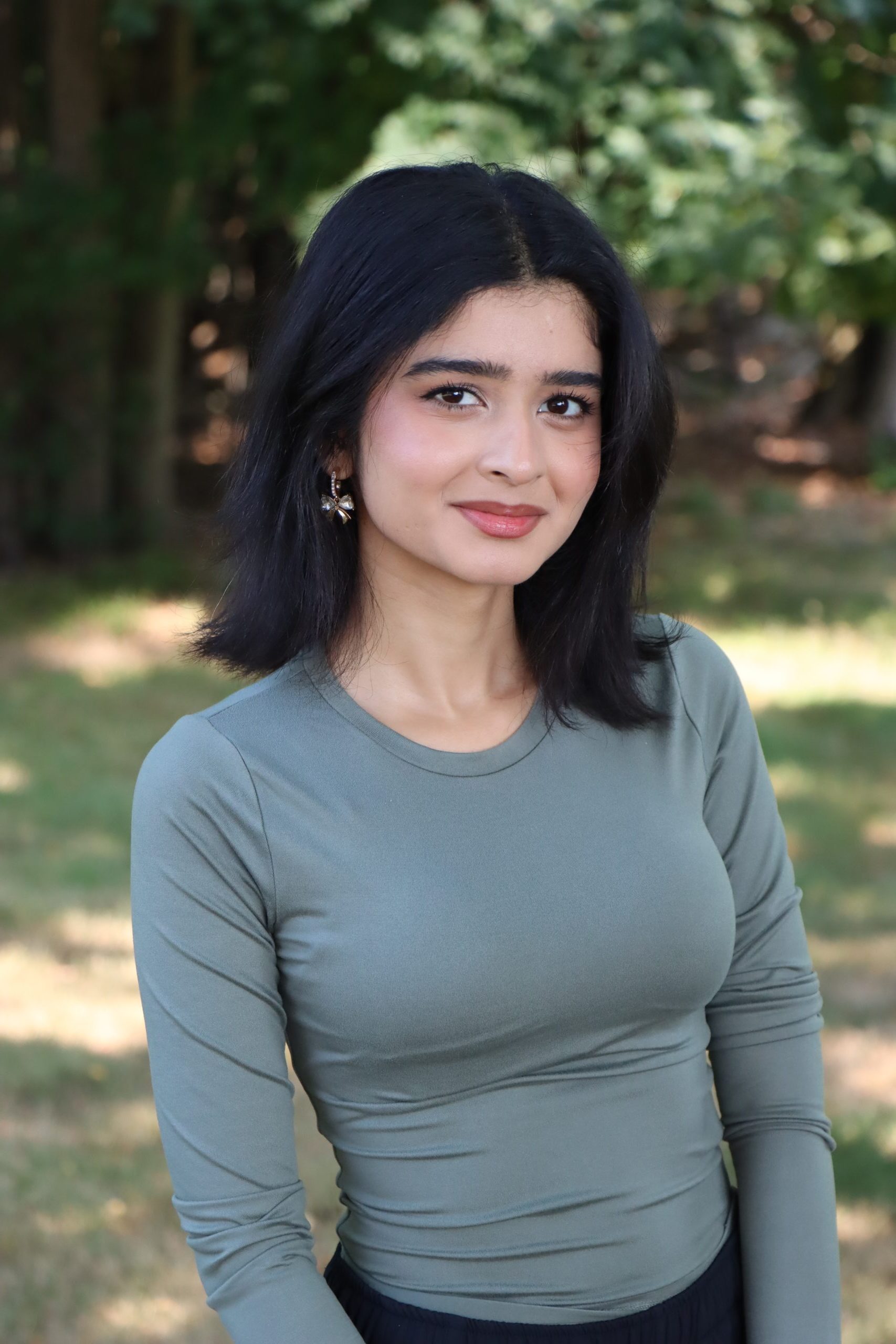 MassBay Community College computer science student and the student trustee, Mahanaz Jatoi, on the Wellesley Hills campus, Wellesley Hills, MA, August 2025 (Photo/ MassBay Community College)